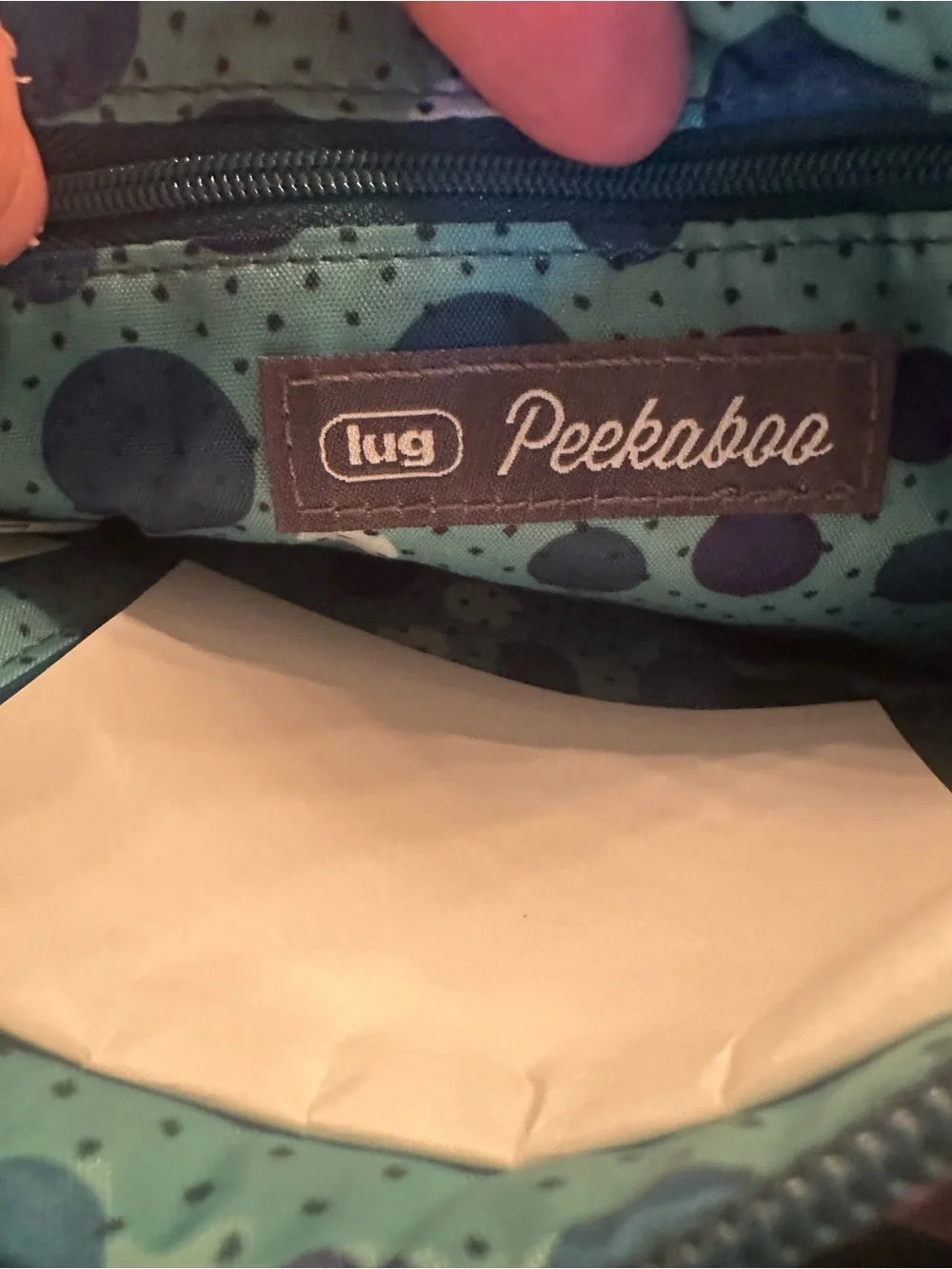 lug Quilted Wristlet Pouch in Blue, Teal & Coral